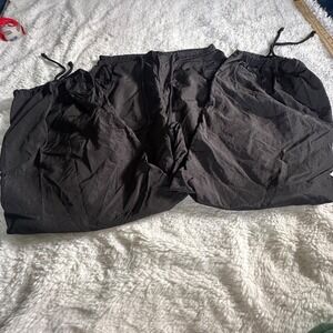 Edikted Black Parachute Pants Nylon Cargo Baggy Y2K Streetwear Size XS/S